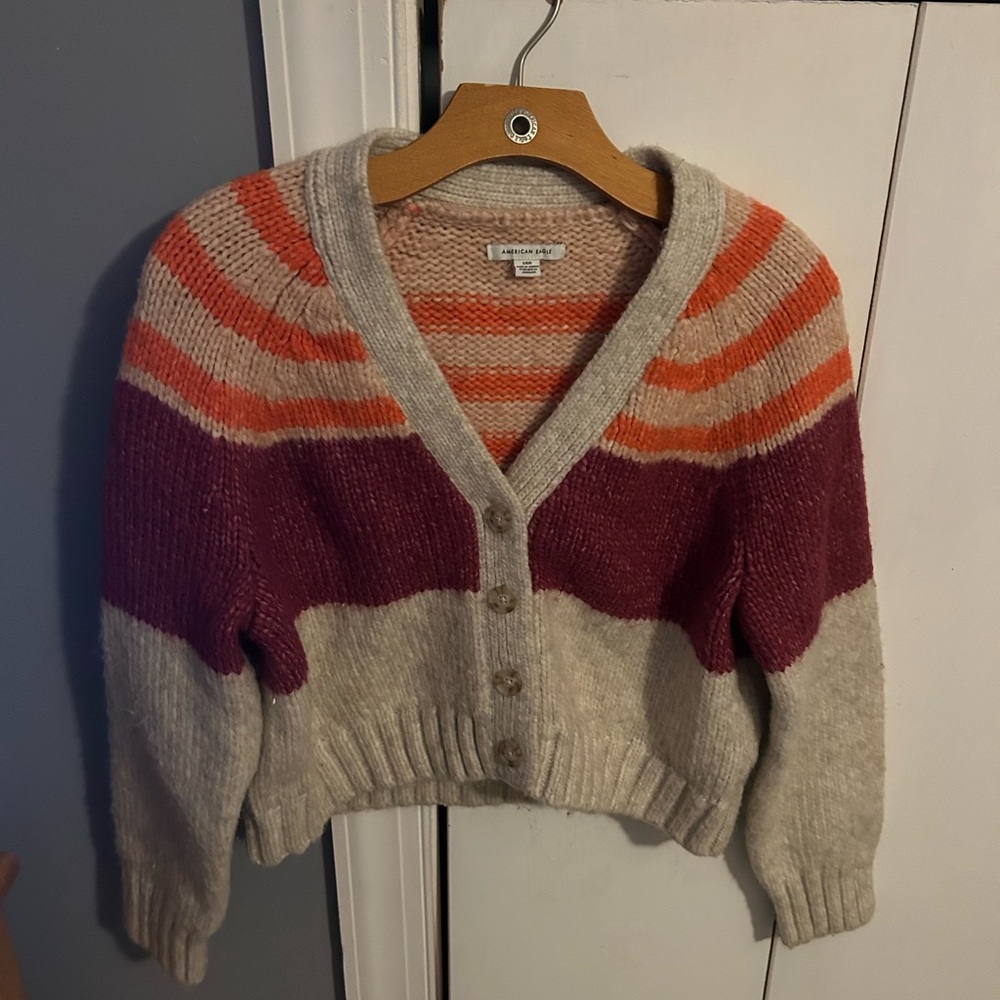 American Eagle Outfitters Multicolor Striped Cardigan